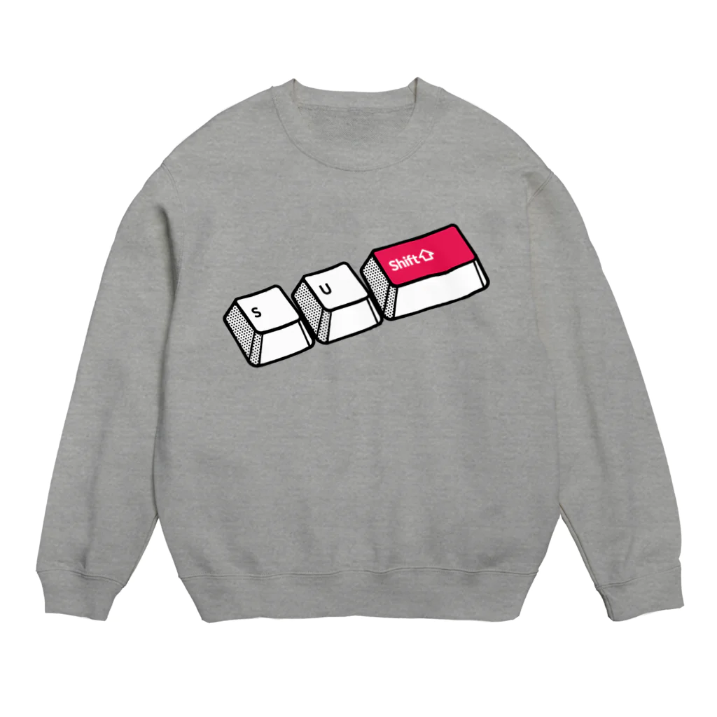 9bdesignのS+U+Shift↑ スシへのショートカットキー Crew Neck Sweatshirt