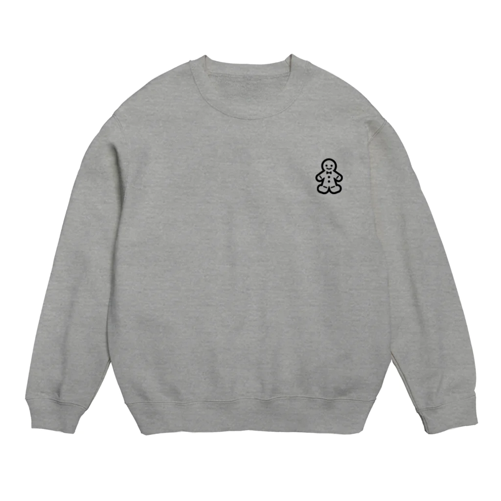 ICON GRAPHICA オフィシャルストアのジンジャーブレッドマン（黒） Crew Neck Sweatshirt