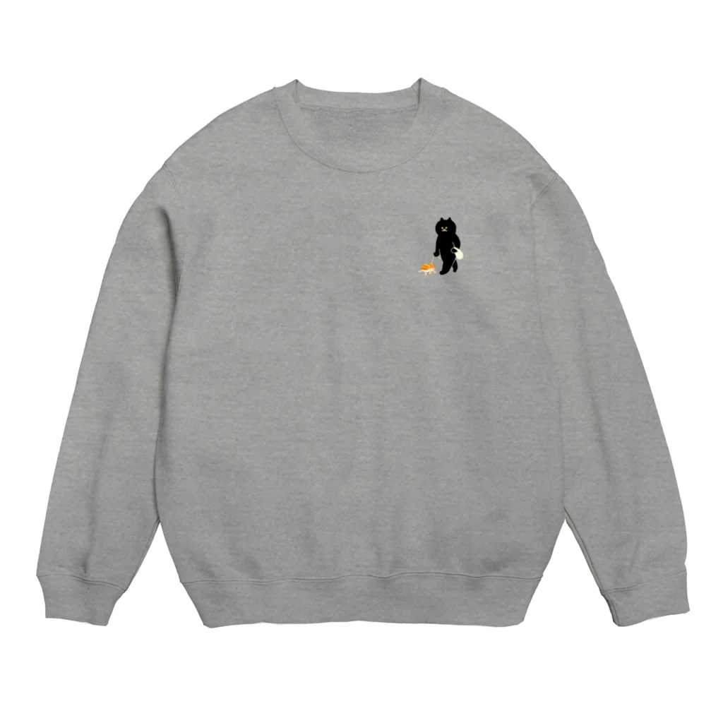 SUIMINグッズのお店の【小】平凡なサーモン握り Crew Neck Sweatshirt