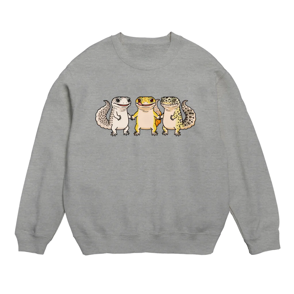 むちむちしっぽのうちのレオパ+α Crew Neck Sweatshirt