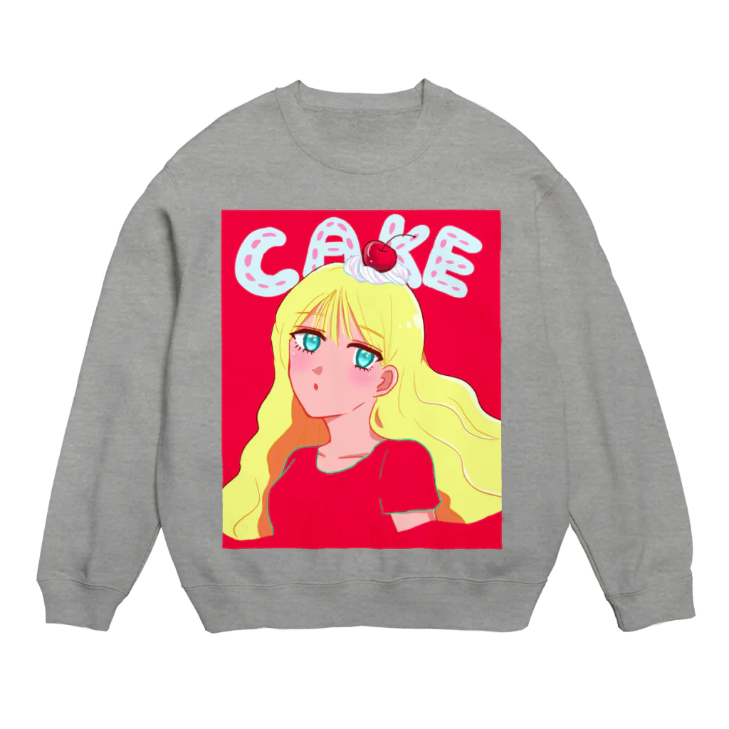 かなめのCAKE(RED) Crew Neck Sweatshirt