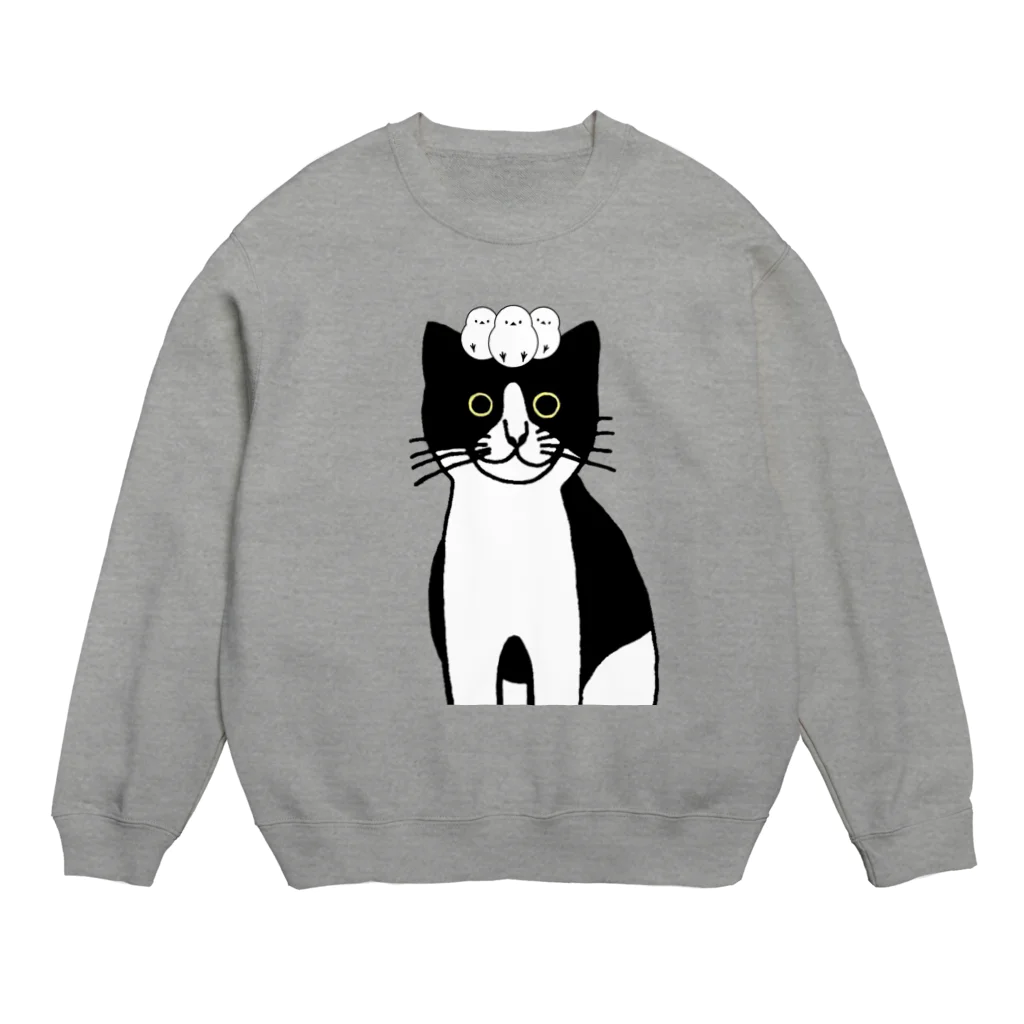 aiueoneko358のハチワレちゃんとシマエナガ Crew Neck Sweatshirt