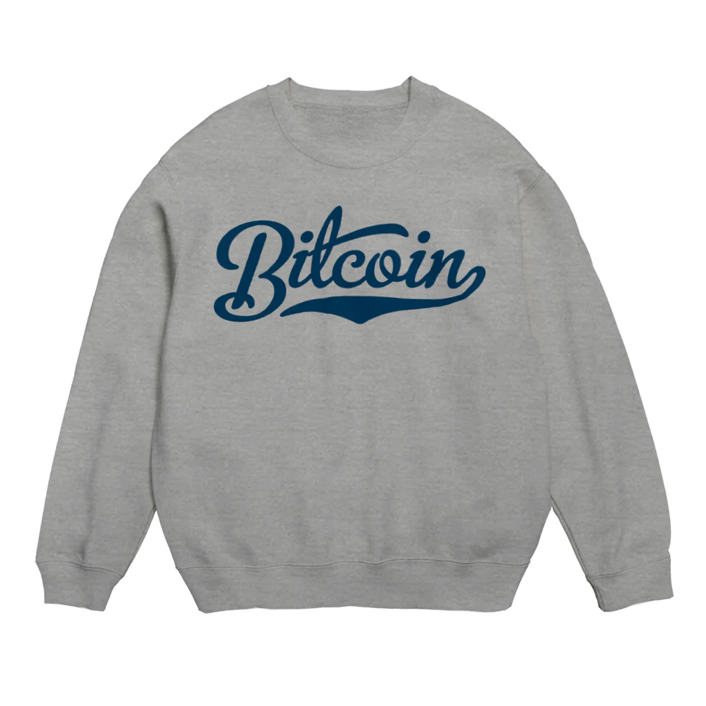 TROPiCALViBESのbitcoin #1 navy font Crew Neck Sweatshirt