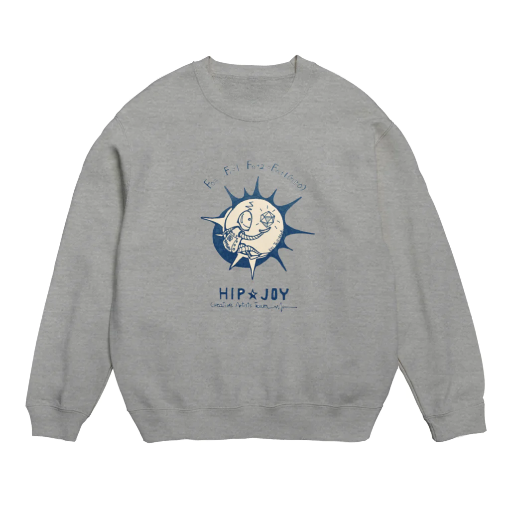 太陽drops -立華 圭グッズショップ-のロボとフィボナッチ数列 Crew Neck Sweatshirt