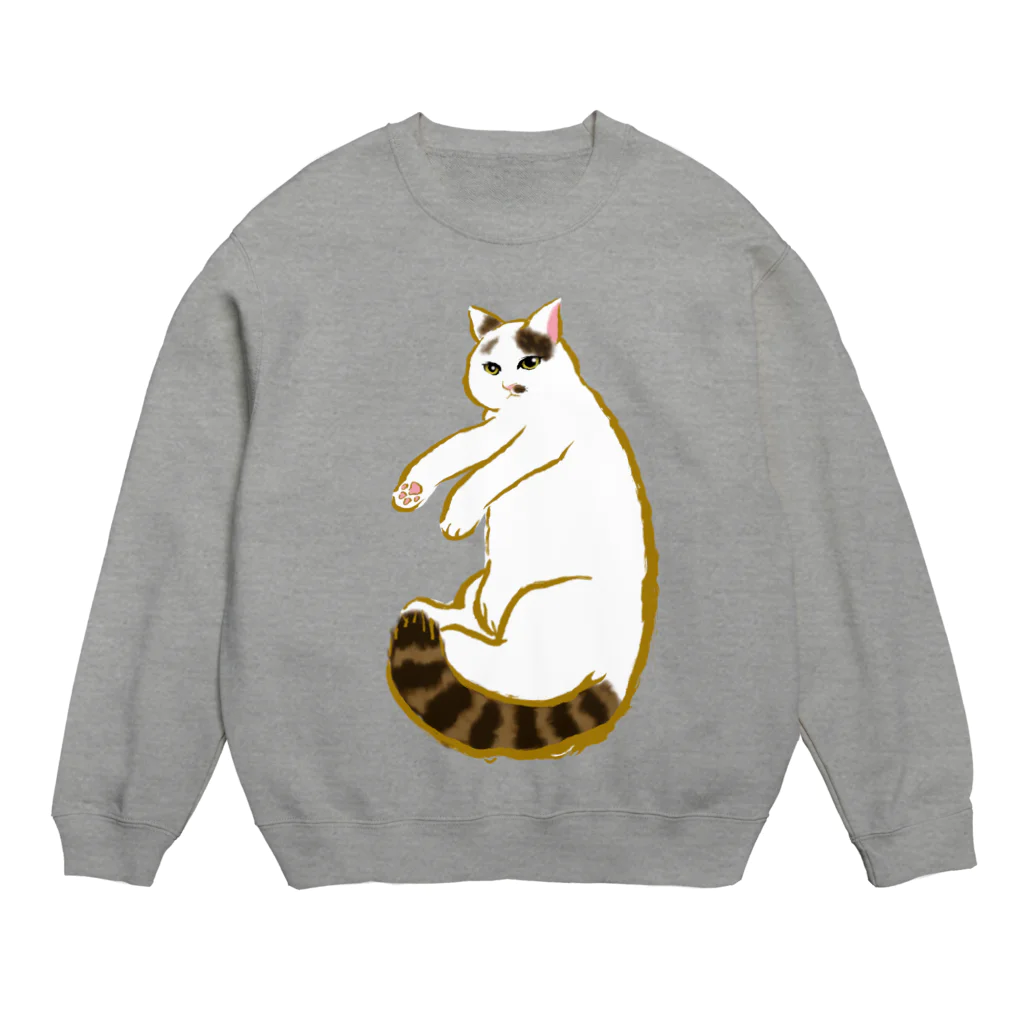 お手紙サポートセンターの【保護猫支援グッズ】メロンちゃんといっしょ Crew Neck Sweatshirt