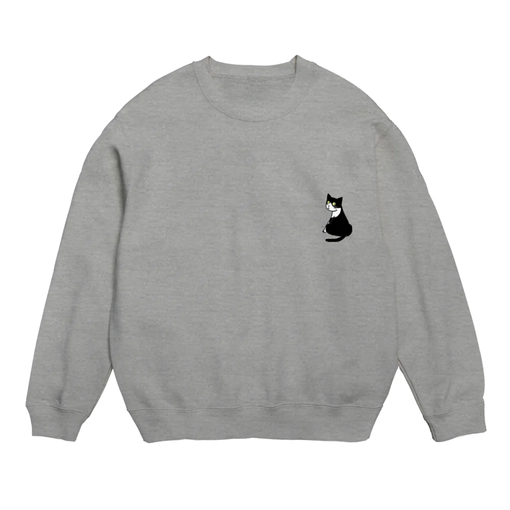 ひなこのふりむきにゃんこ Crew Neck Sweatshirt