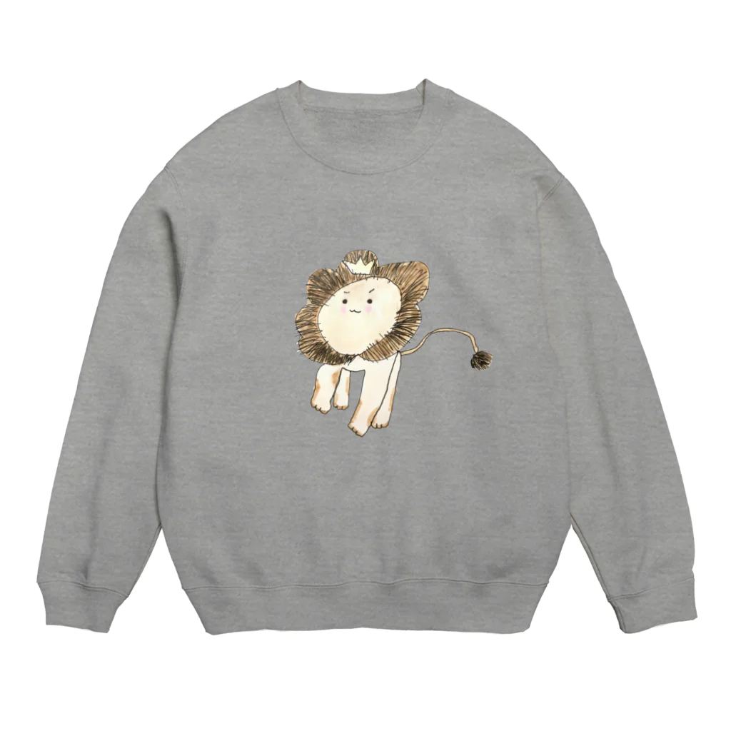 ニャンコショップのゆるかわいいライオンちゃん Crew Neck Sweatshirt