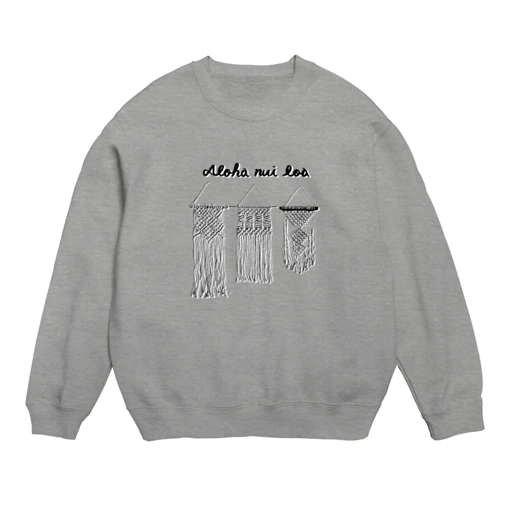 Aloha nui loaのマクラメタペストリー Crew Neck Sweatshirt