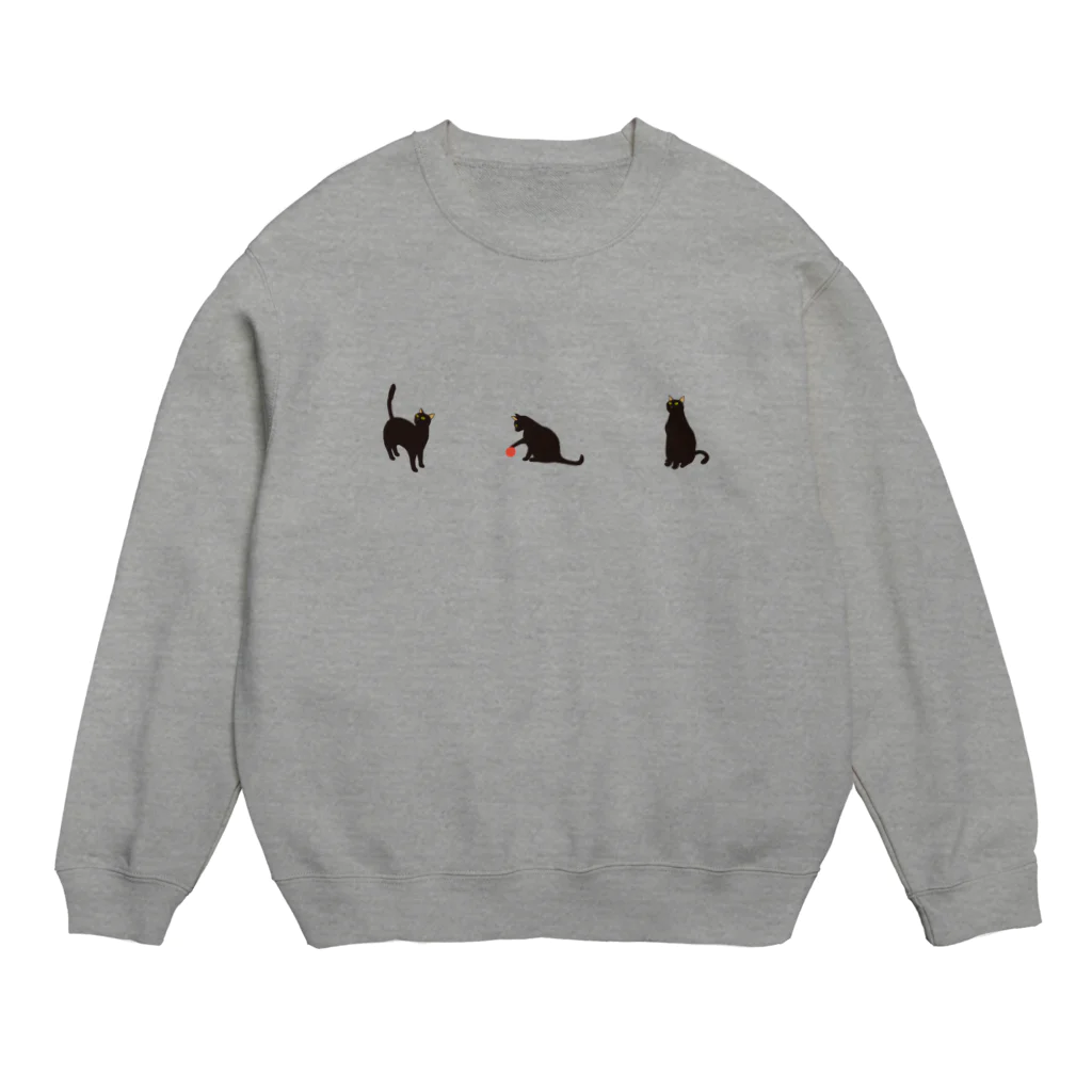 - さらさら -の黒にゃー Crew Neck Sweatshirt