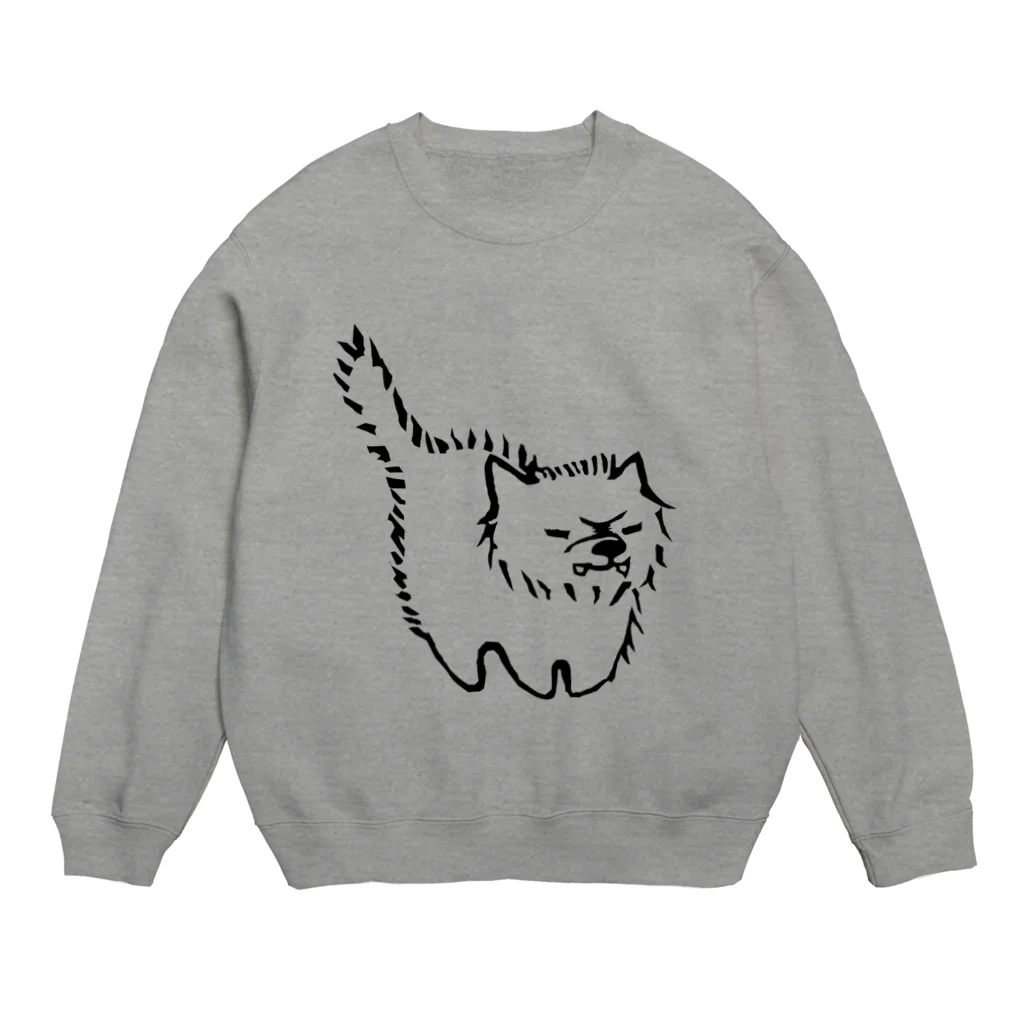 鼠の王国製作所の敵意むきだしわんこ Crew Neck Sweatshirt