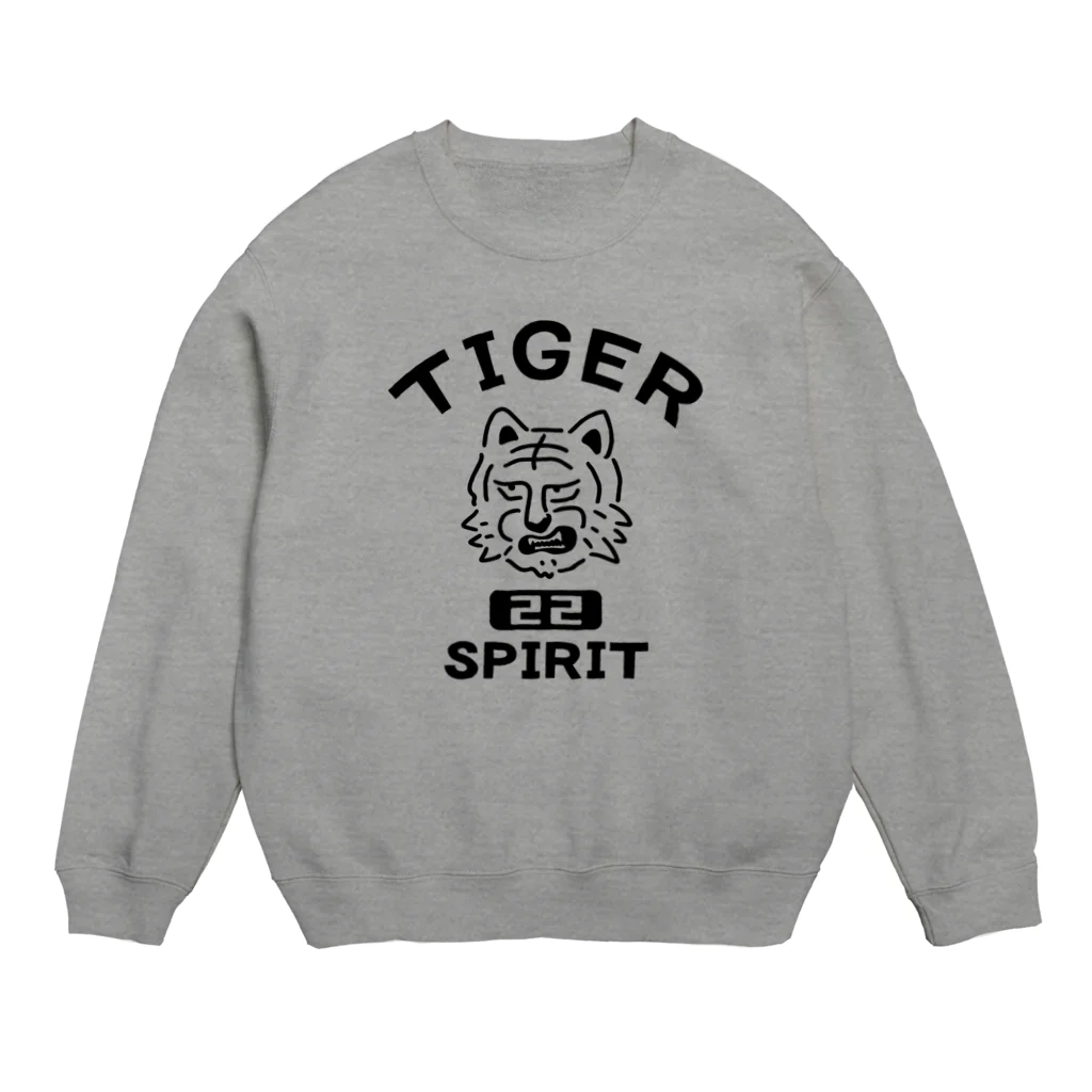AliviostaのTIGER SPIRIT タイガー アメリカンカレッジ動物 虎 おもしろかわいい Crew Neck Sweatshirt
