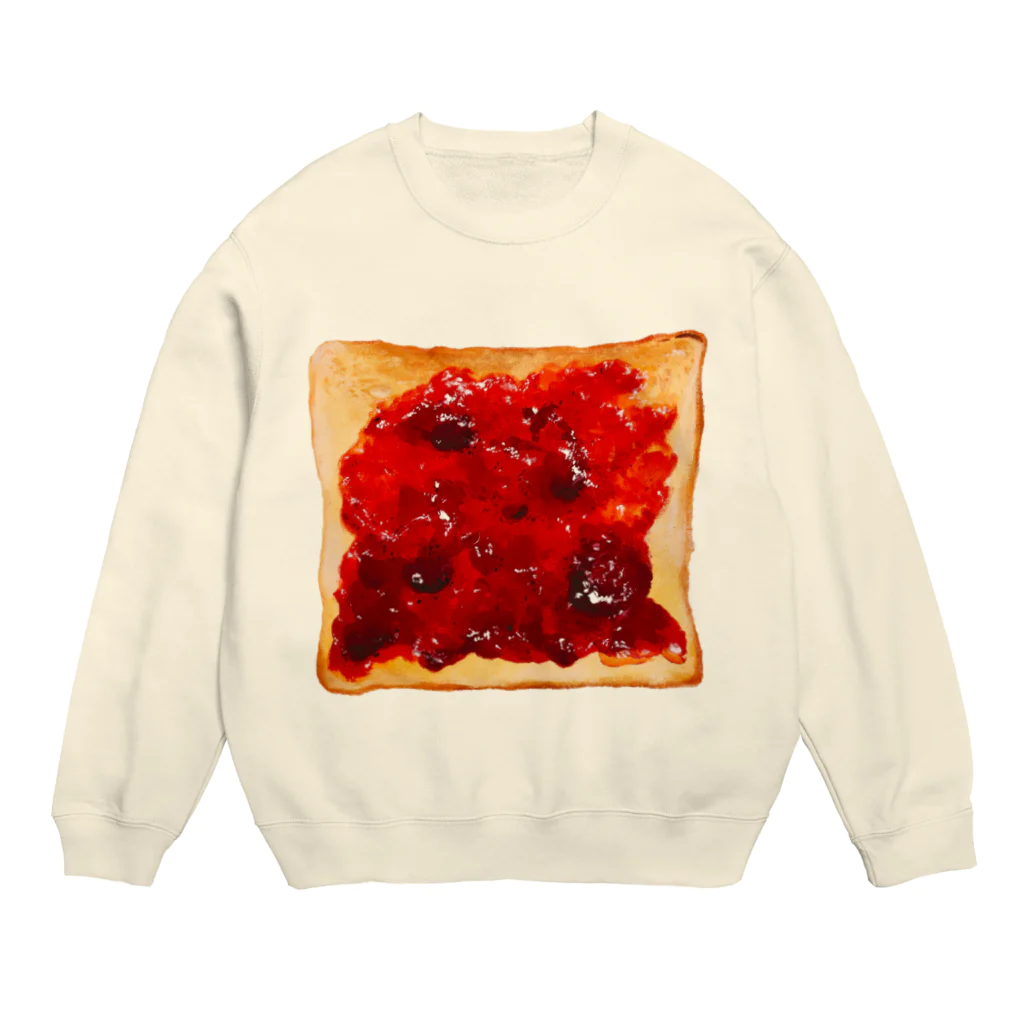 胃袋のジャムトースト Crew Neck Sweatshirt