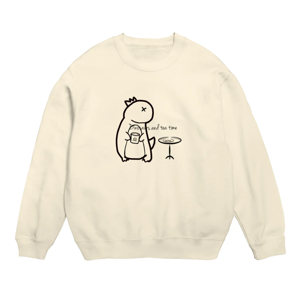 amemugi（あめむぎ）の恐竜さんとティータイム。 Crew Neck Sweatshirt