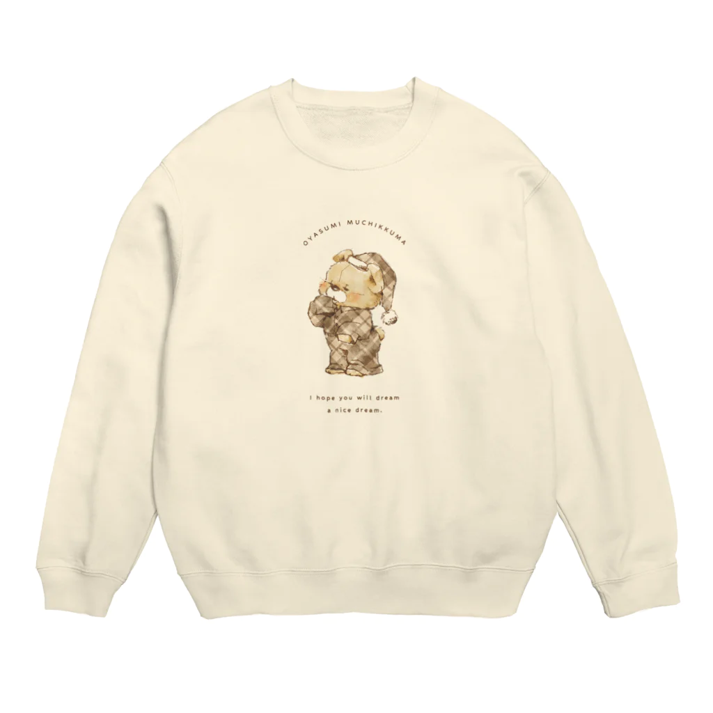 mopicoのおやすみむちっくま Crew Neck Sweatshirt