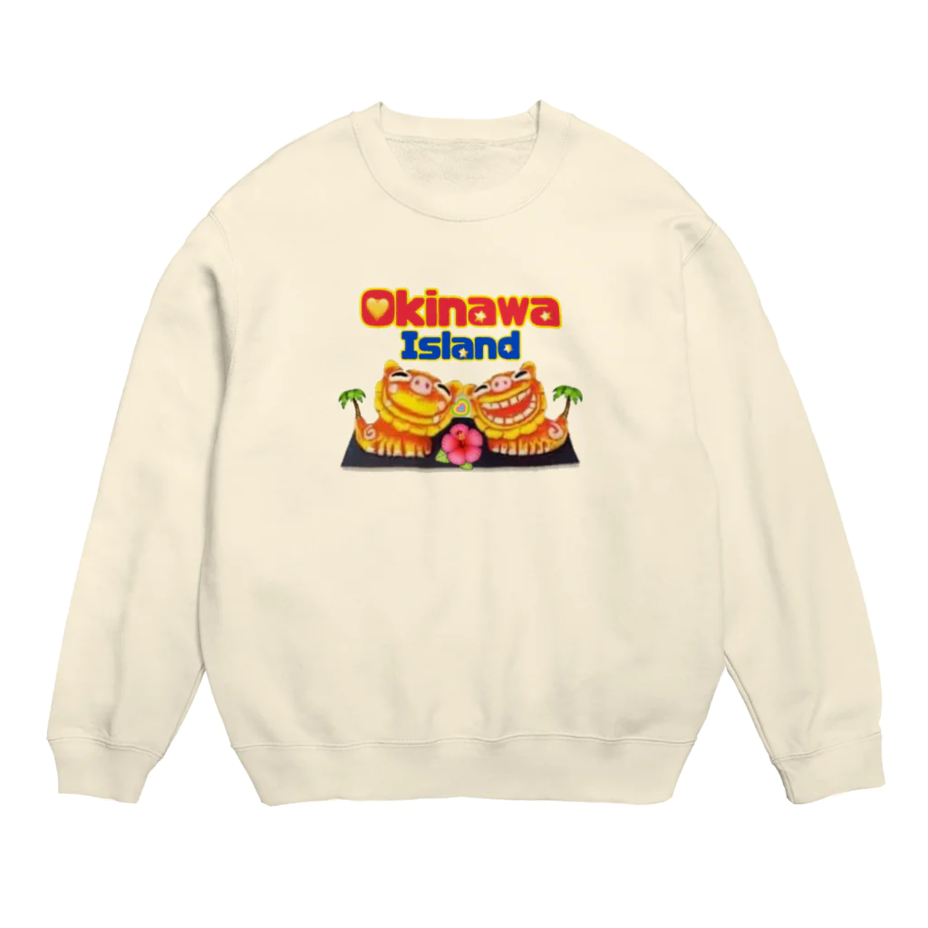 沖縄大好きシーサーちゃんの沖縄🌴アイランド Crew Neck Sweatshirt