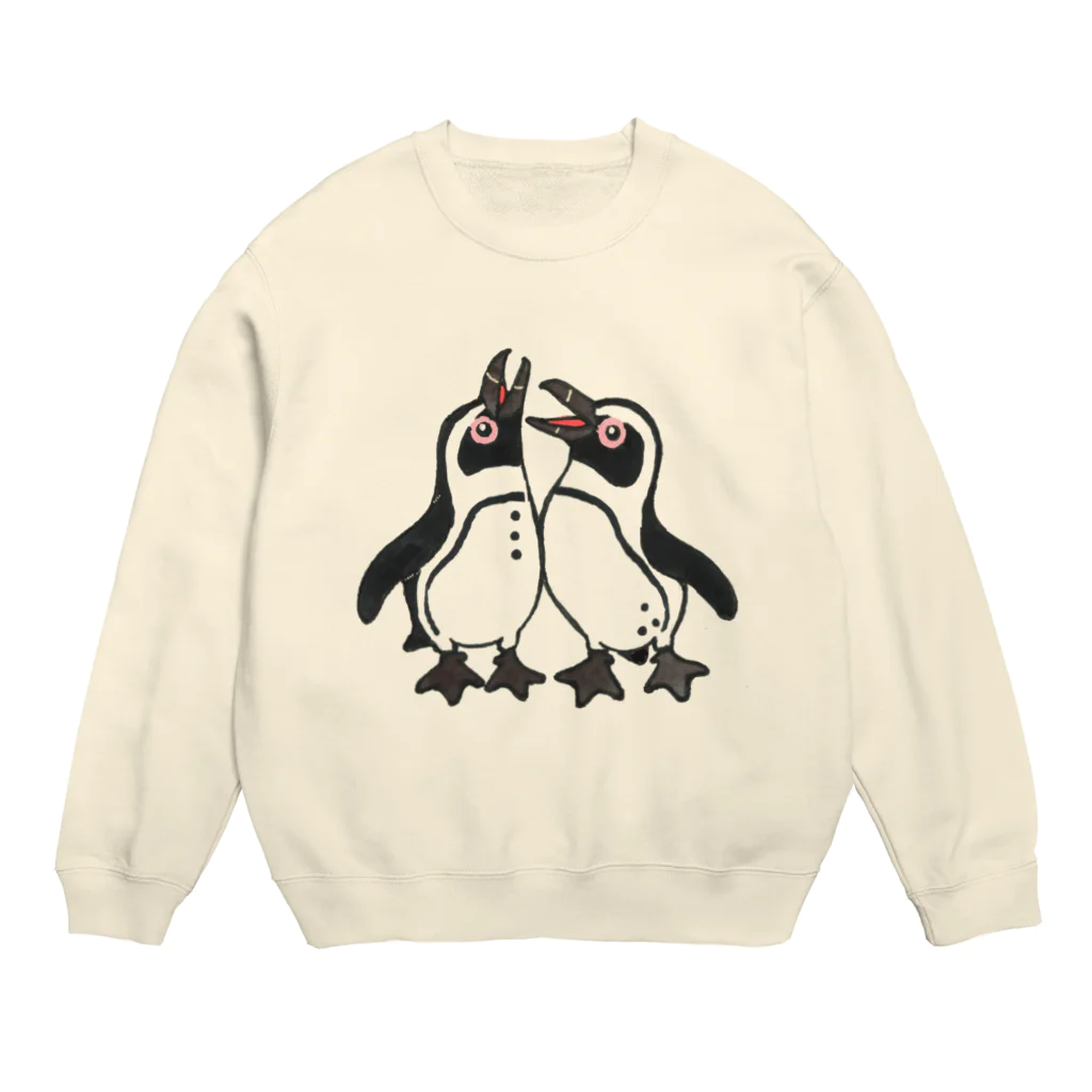 penguininkoの仲良く鳴き交わす🐧🐧 Crew Neck Sweatshirt