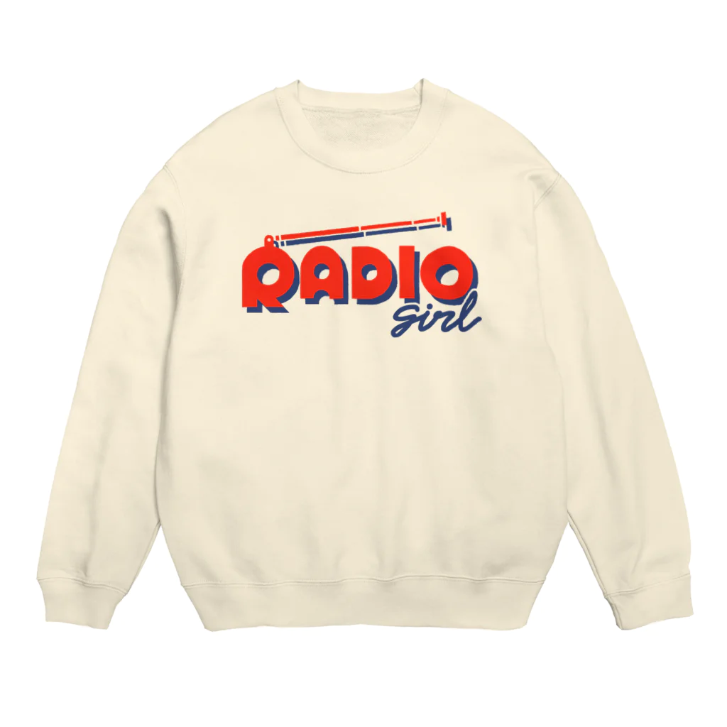 ねこぜもんのRADIO girl Crew Neck Sweatshirt