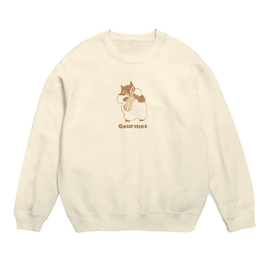 kiki25のグルメなリス(ハンコ風) Crew Neck Sweatshirt