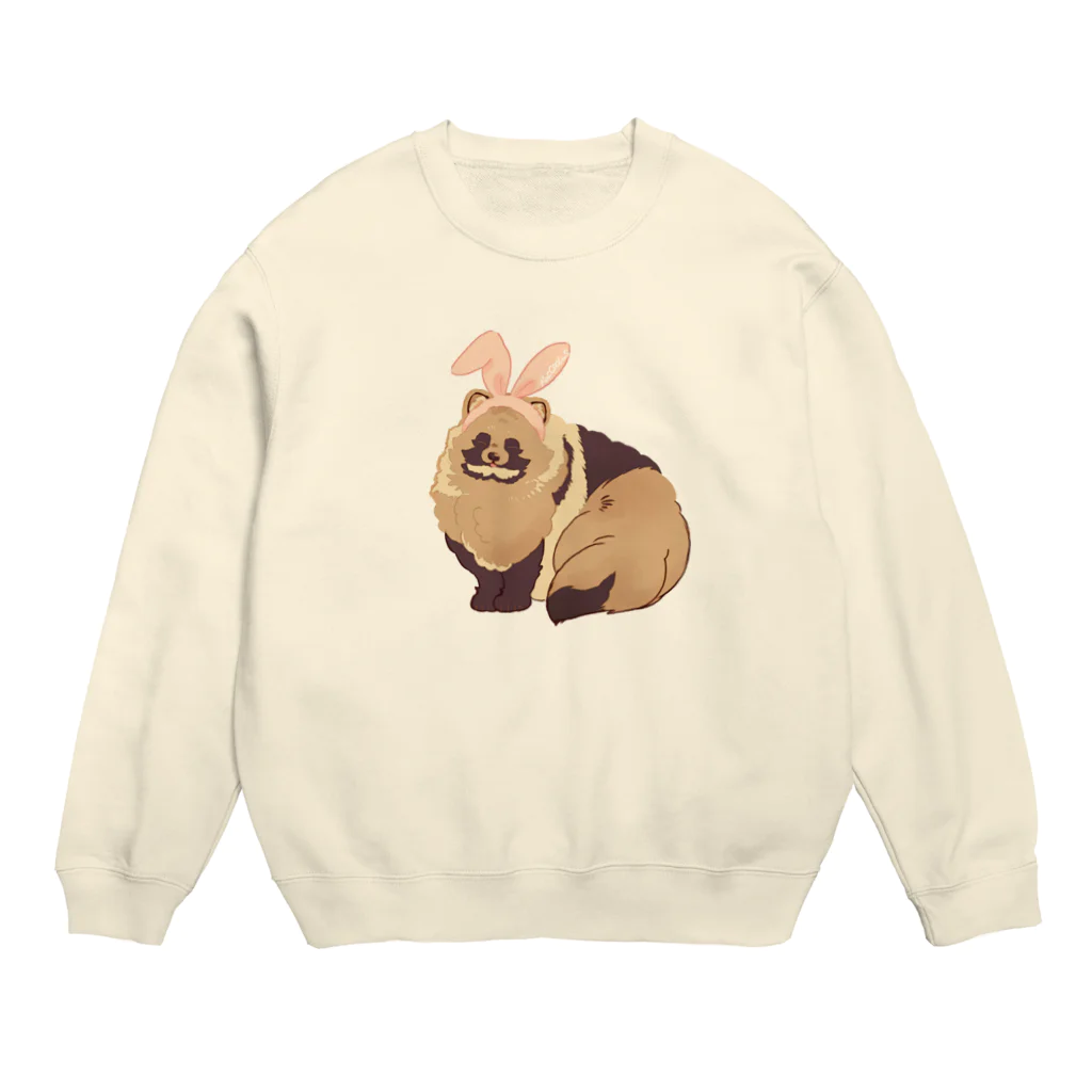 RacCOOLus-ラクーラス-のうさたぬき Crew Neck Sweatshirt