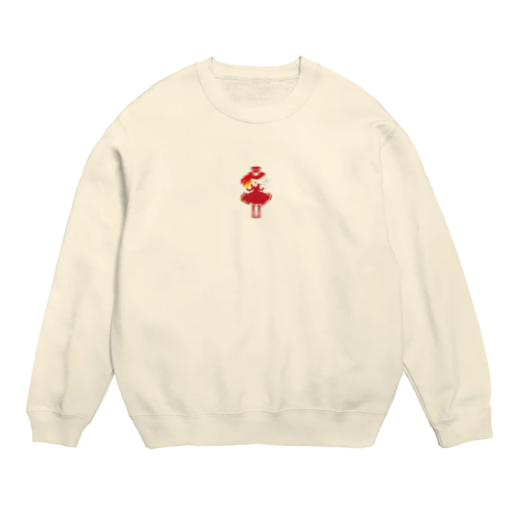 PALA's SHOP　cool、シュール、古風、和風、の赤いドレスの少女 Crew Neck Sweatshirt