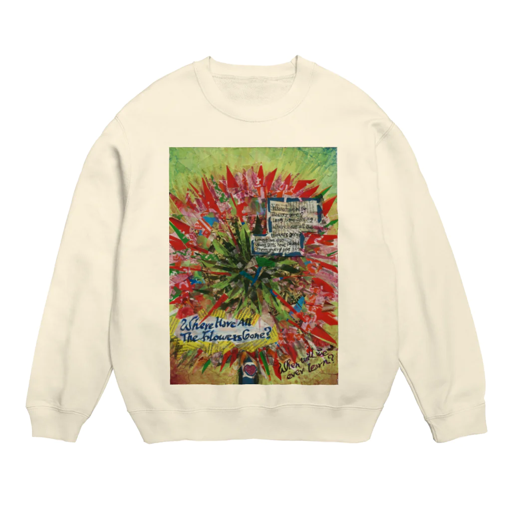 栗原進@夢の空想画家のFlower's Gone Crew Neck Sweatshirt