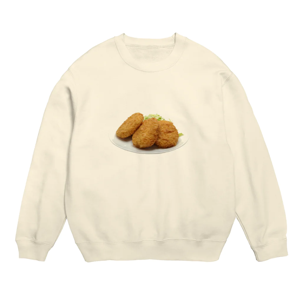 メシテロタイプ（飯テロTシャツブランド）のコロッケ Crew Neck Sweatshirt