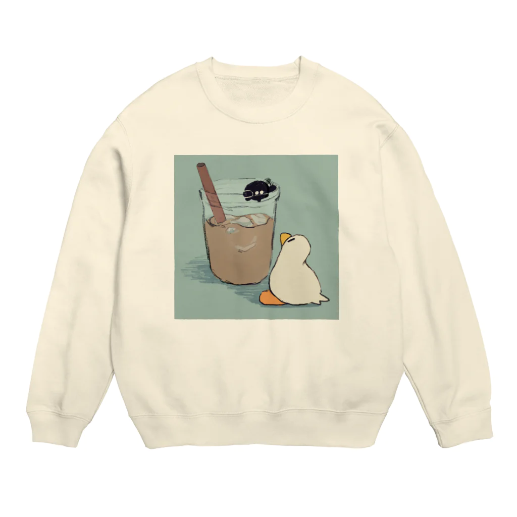 ちいこあひるSHOPのちいこあひる(タピオカ) Crew Neck Sweatshirt