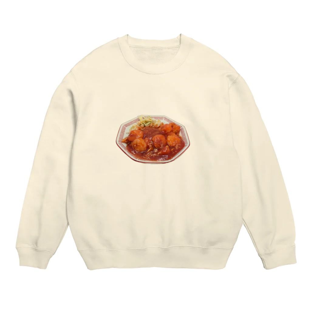 メシテロタイプ（飯テロTシャツブランド）のエビチリ（虾辣椒） Crew Neck Sweatshirt