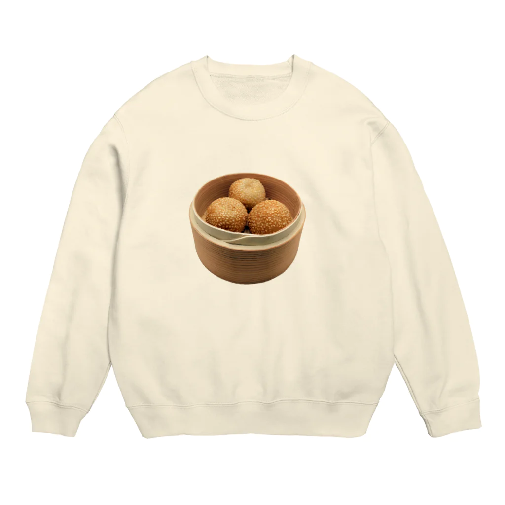 メシテロタイプ（飯テロTシャツブランド）のごま団子（芝麻饺子） Crew Neck Sweatshirt