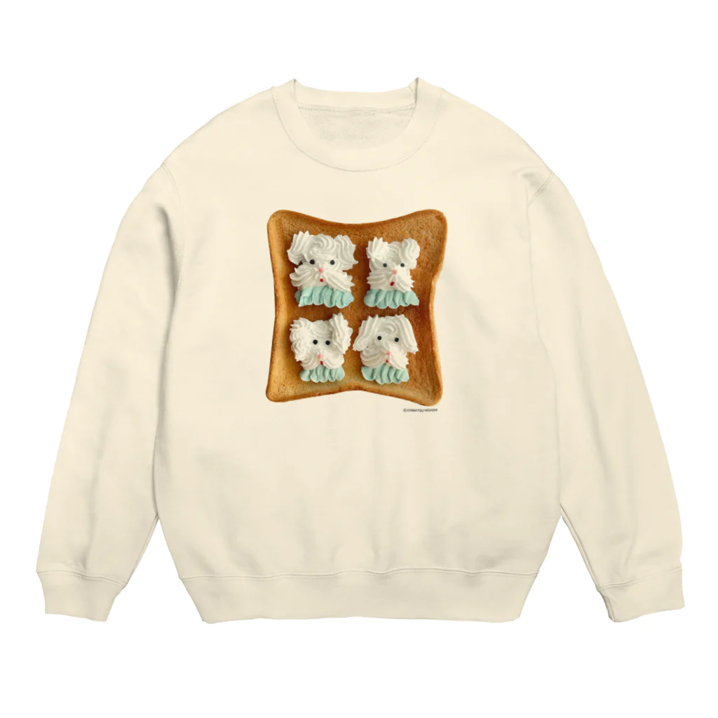 ℂ𝕙𝕚𝕟𝕒𝕥𝕤𝕦 ℍ𝕚𝕘𝕒𝕤𝕙𝕚 東ちなつのwanko cream Crew Neck Sweatshirt