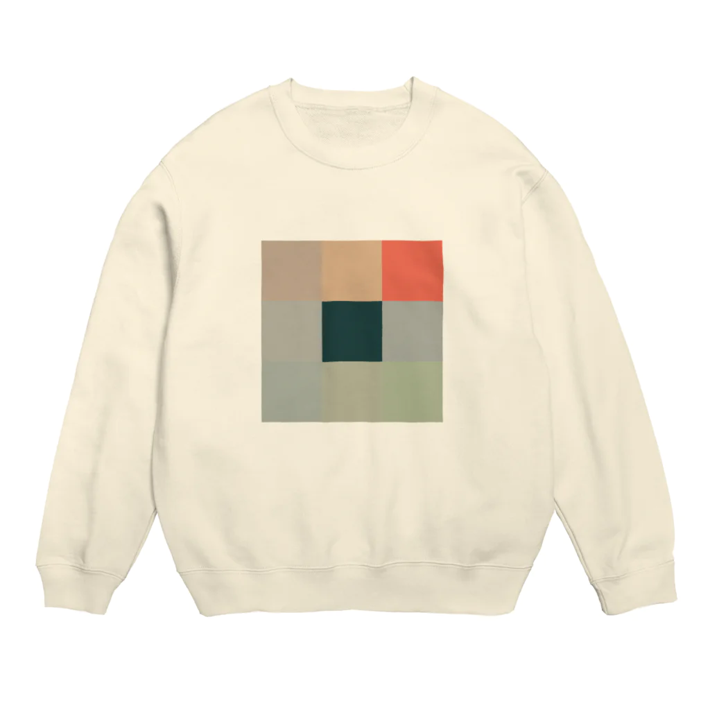 3×3 のドット絵の印象、日の出 - 3×3 のドット絵 Crew Neck Sweatshirt