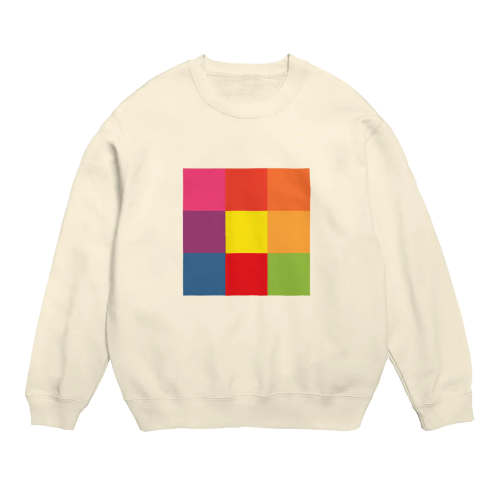 3×3 のドット絵の笑う花 - 3×3 のドット絵 Crew Neck Sweatshirt