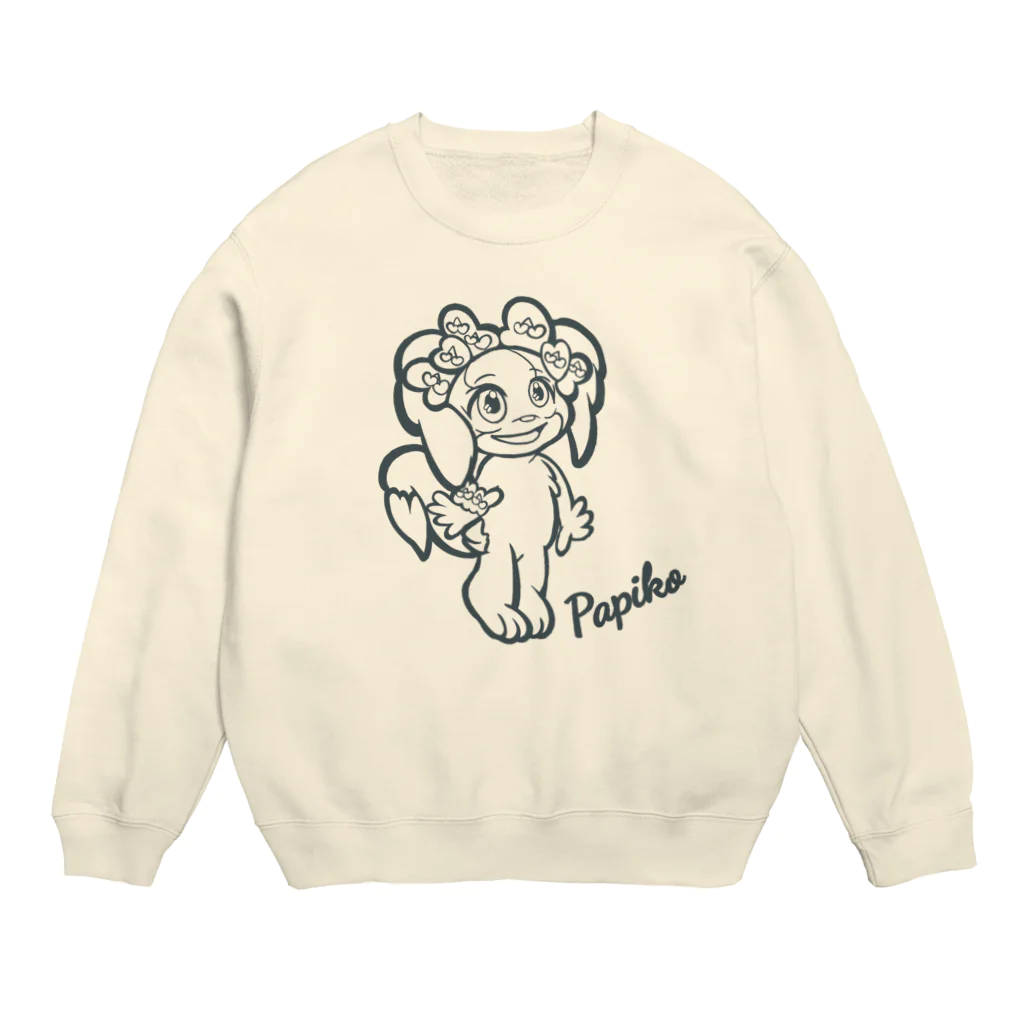 ちゃとらま　CHA10ramaのパピヨン　パピコ Crew Neck Sweatshirt