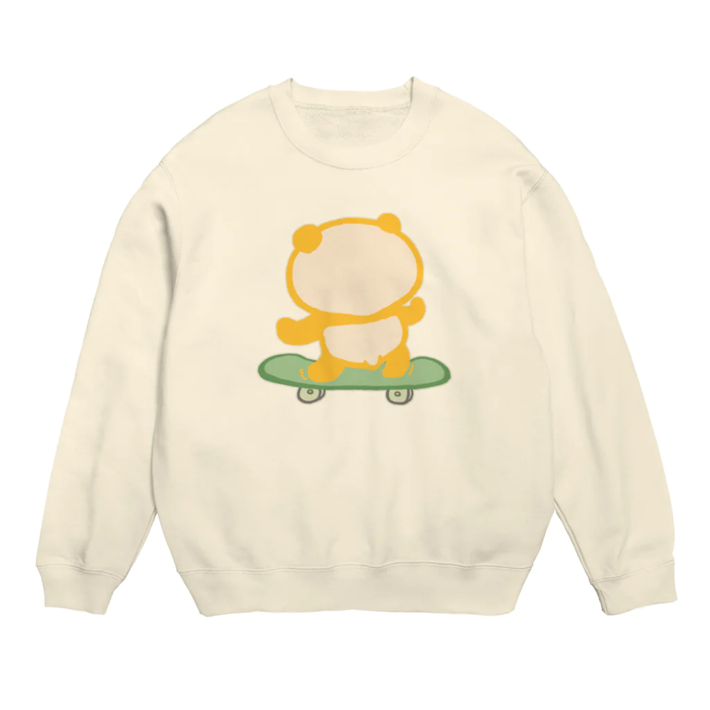 ぱんだ丸ショップのスケボーパンダ Crew Neck Sweatshirt