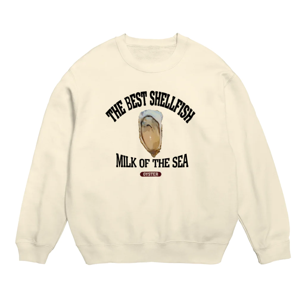 メシテロタイプ（飯テロTシャツブランド）の牡蠣（ビンテージ風） Crew Neck Sweatshirt