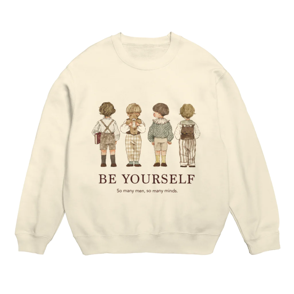 mopicoのアンティークな男の子たち Crew Neck Sweatshirt