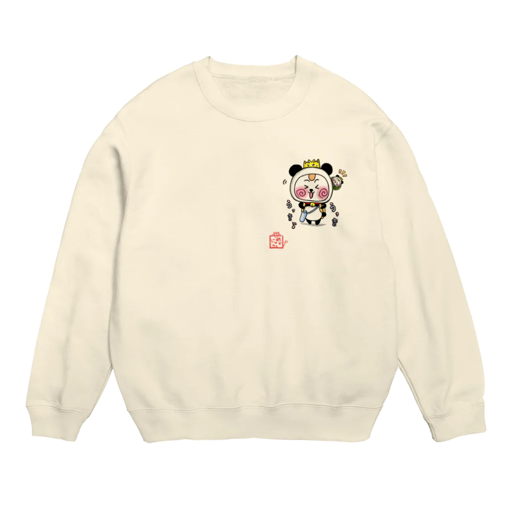 旅猫王子れぉにゃん👑😼公式(レイラ・ゆーし。)のパンダ☆れぉにゃん Crew Neck Sweatshirt