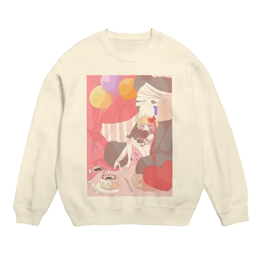 少しだけ元気になりたいのピンクパーチー Crew Neck Sweatshirt