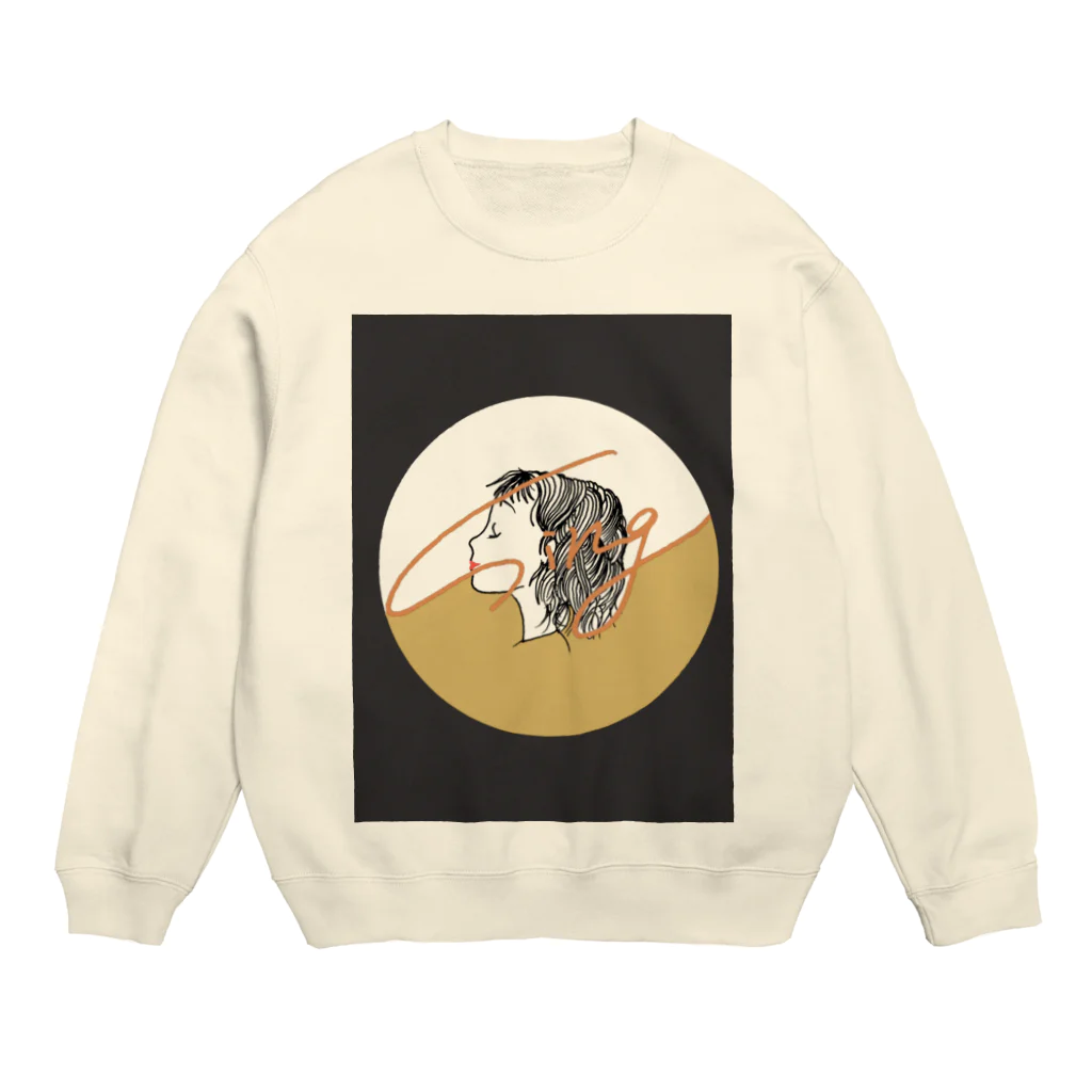 chiharuのしんぐしんぐ Crew Neck Sweatshirt