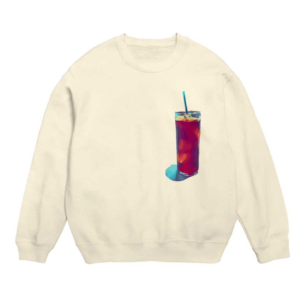 わらしゃんどのアイスコーヒー Crew Neck Sweatshirt