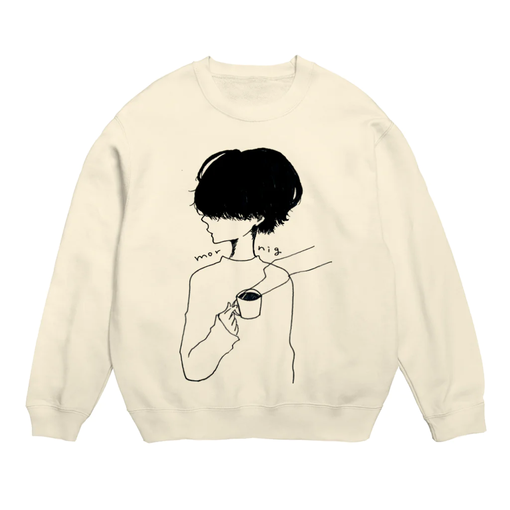 有楽魑(うらち)のmorning男子 Crew Neck Sweatshirt