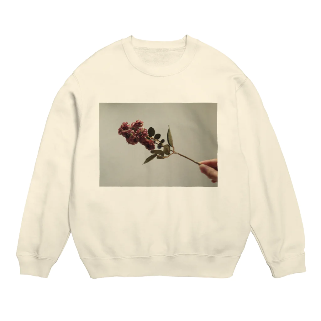 空洞商店の私の温かい花　自然ver. Crew Neck Sweatshirt