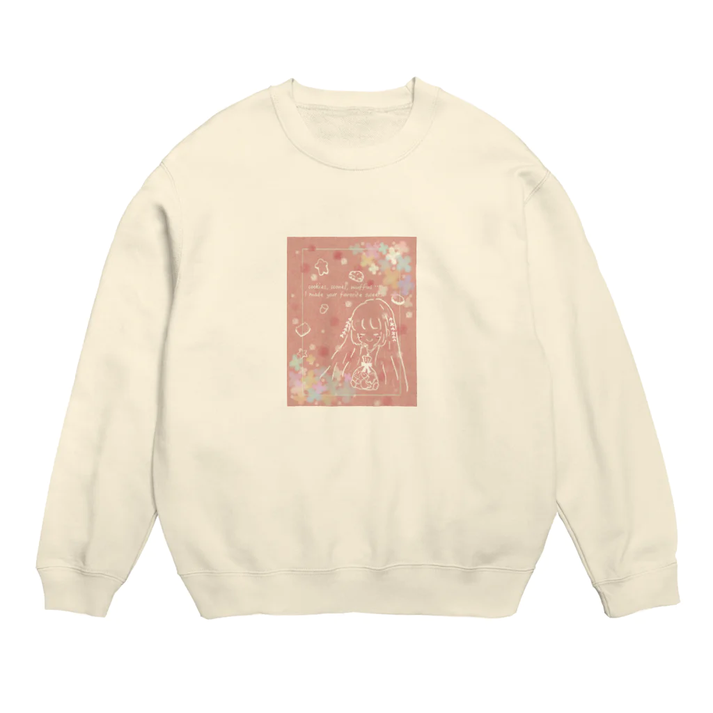 みーちゃんわーるどのハンドメイドスイーツ♡ Crew Neck Sweatshirt