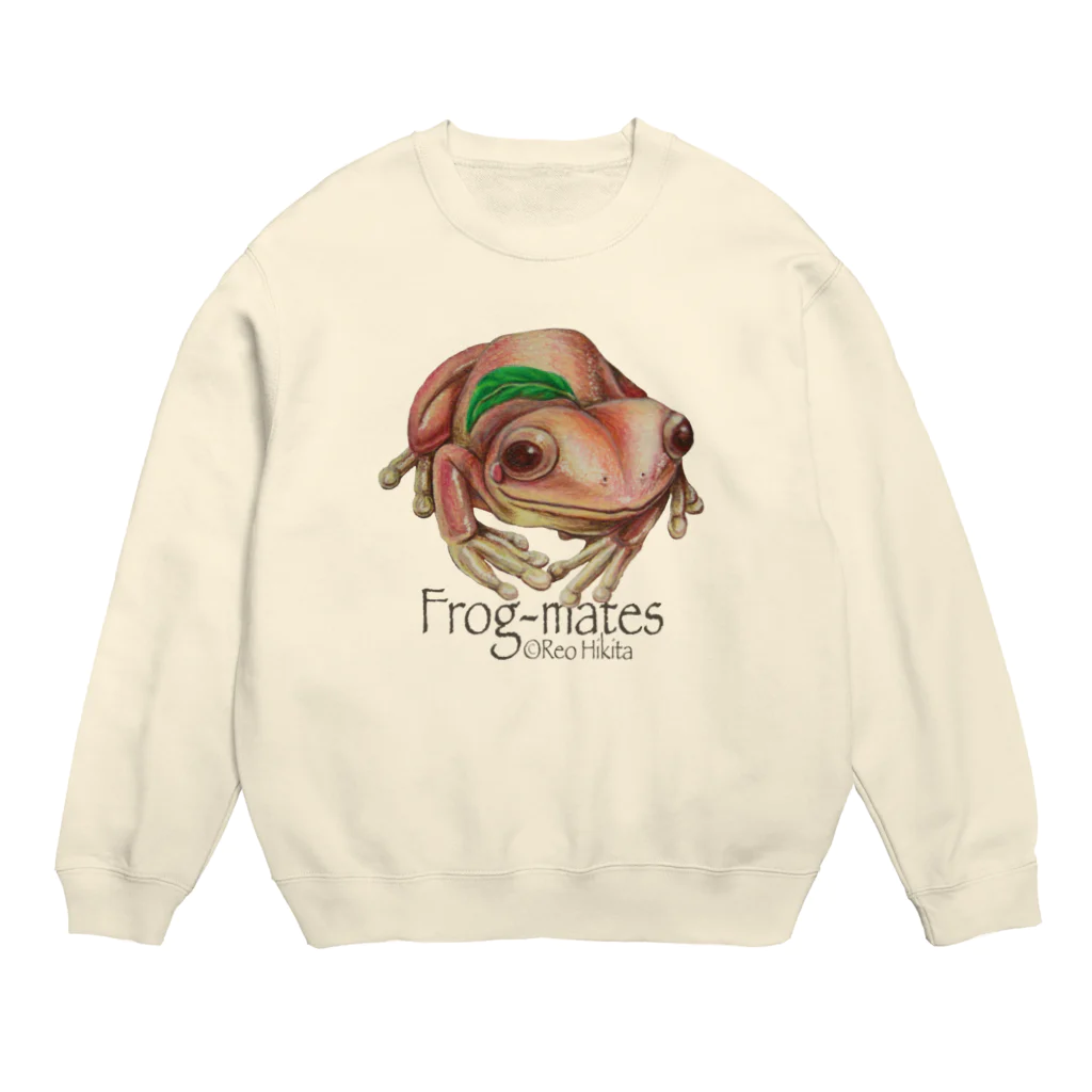 引田玲雄 / Reo Hikitaのカエルメイト(Frog-mates)より「モモガエル」 Crew Neck Sweatshirt