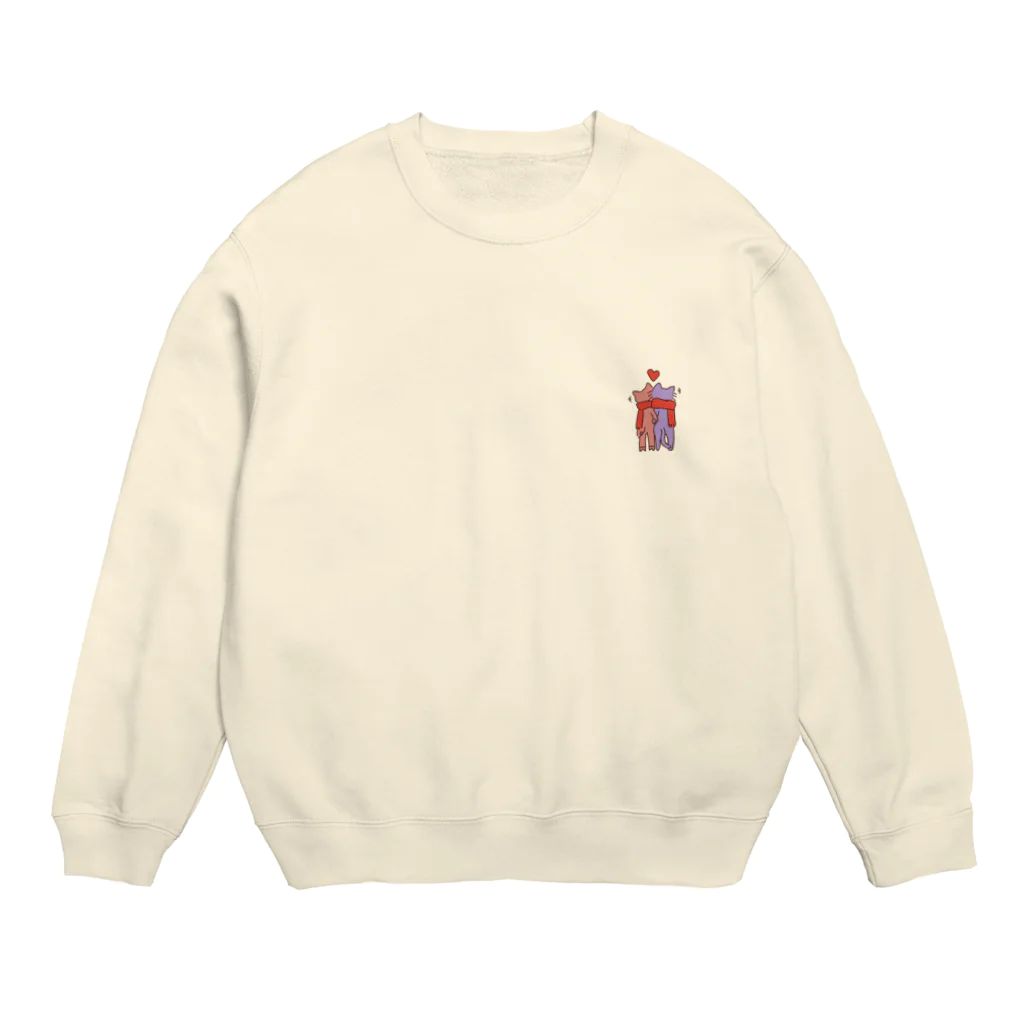 ねんねこのらぶらぶたねこ Crew Neck Sweatshirt