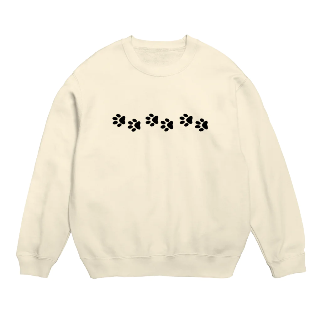 サトオの肉球足跡 Crew Neck Sweatshirt