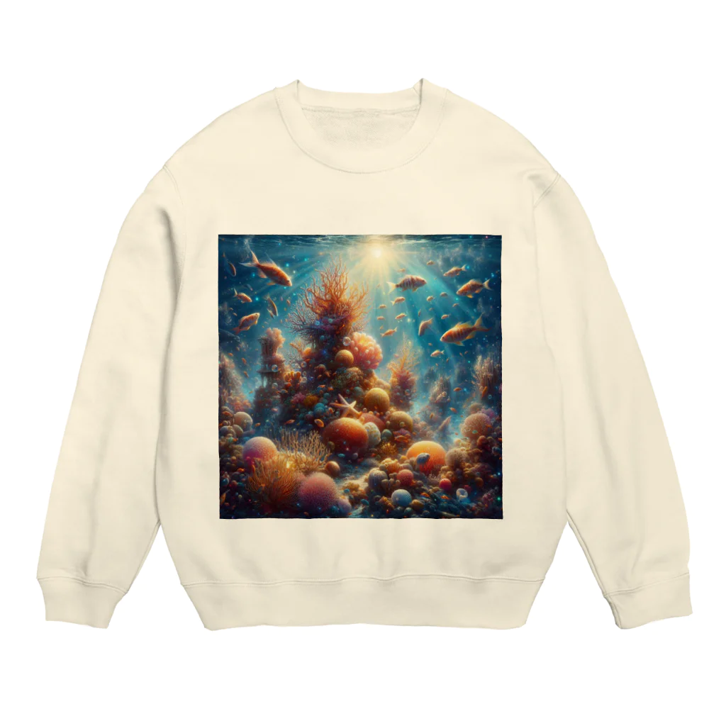 Gu--mimiの*Gu~mimi*珊瑚の世界 Crew Neck Sweatshirt