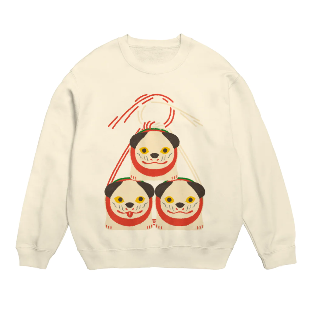 gangの疳の虫封じ犬 Crew Neck Sweatshirt