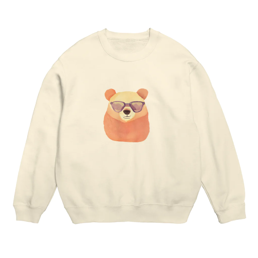 さとうさしみ。のメガネっクマ① Crew Neck Sweatshirt