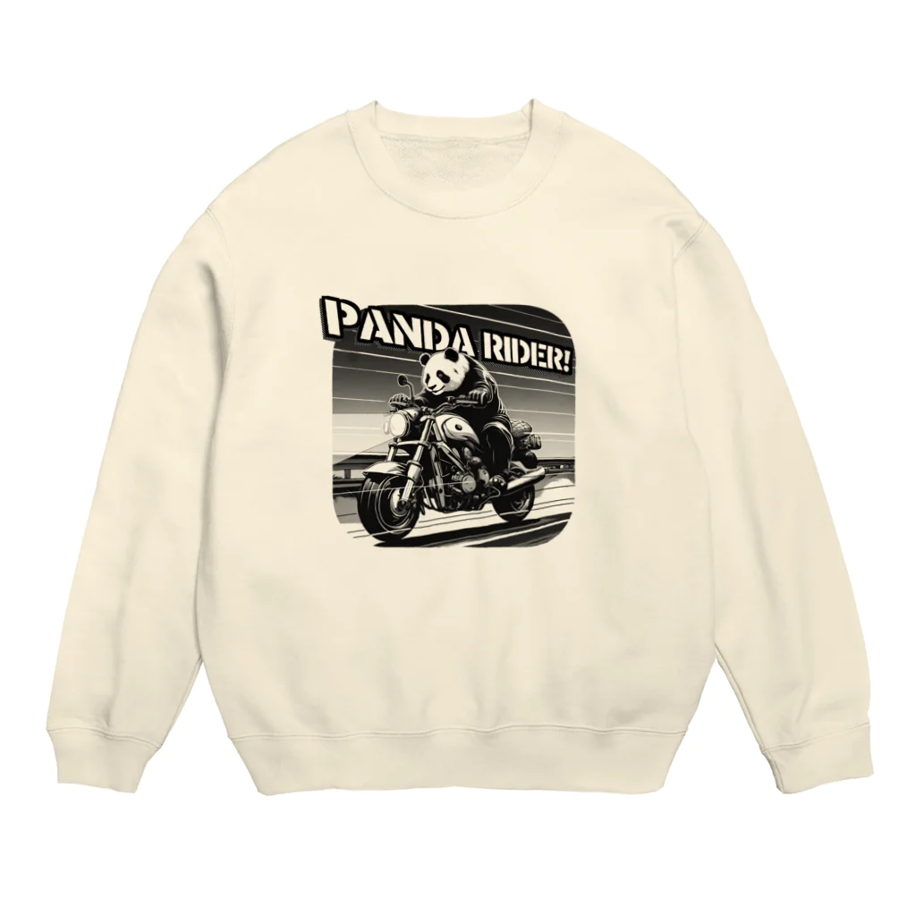 kazu_gのパンダライダー!(淡色用) Crew Neck Sweatshirt